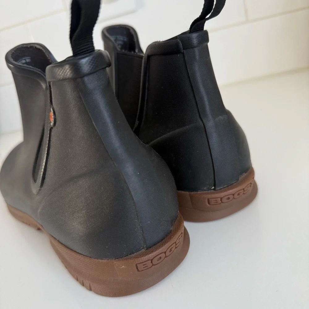 Bogs Sweetpea II Chelsea Rain Boots Black Women’s 12 Waterproof